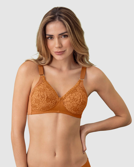  Full Coverage Lace Wireless Bra