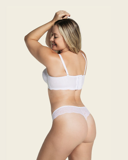  Convertible Balconette Lace Push Up Bra