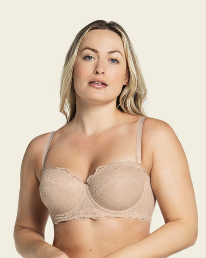  Convertible Balconette Lace Push Up Bra