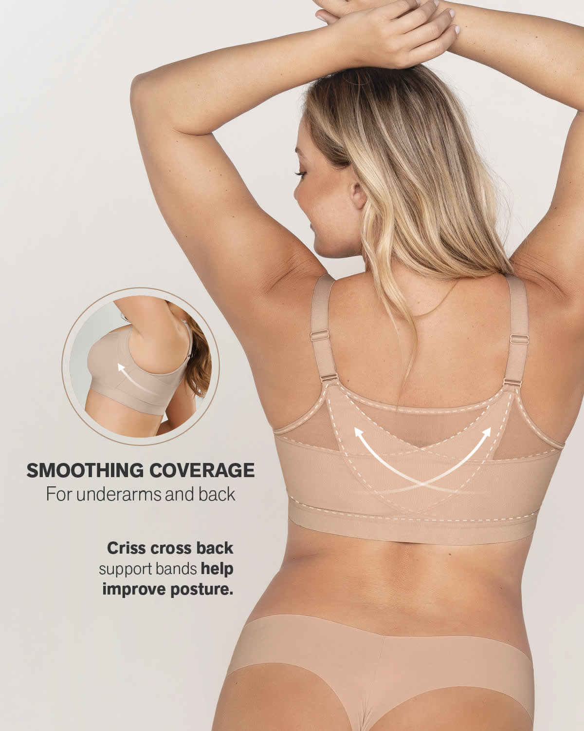  Multi/Benefit Comfortable Posture Corrector Bra With Contour Cups