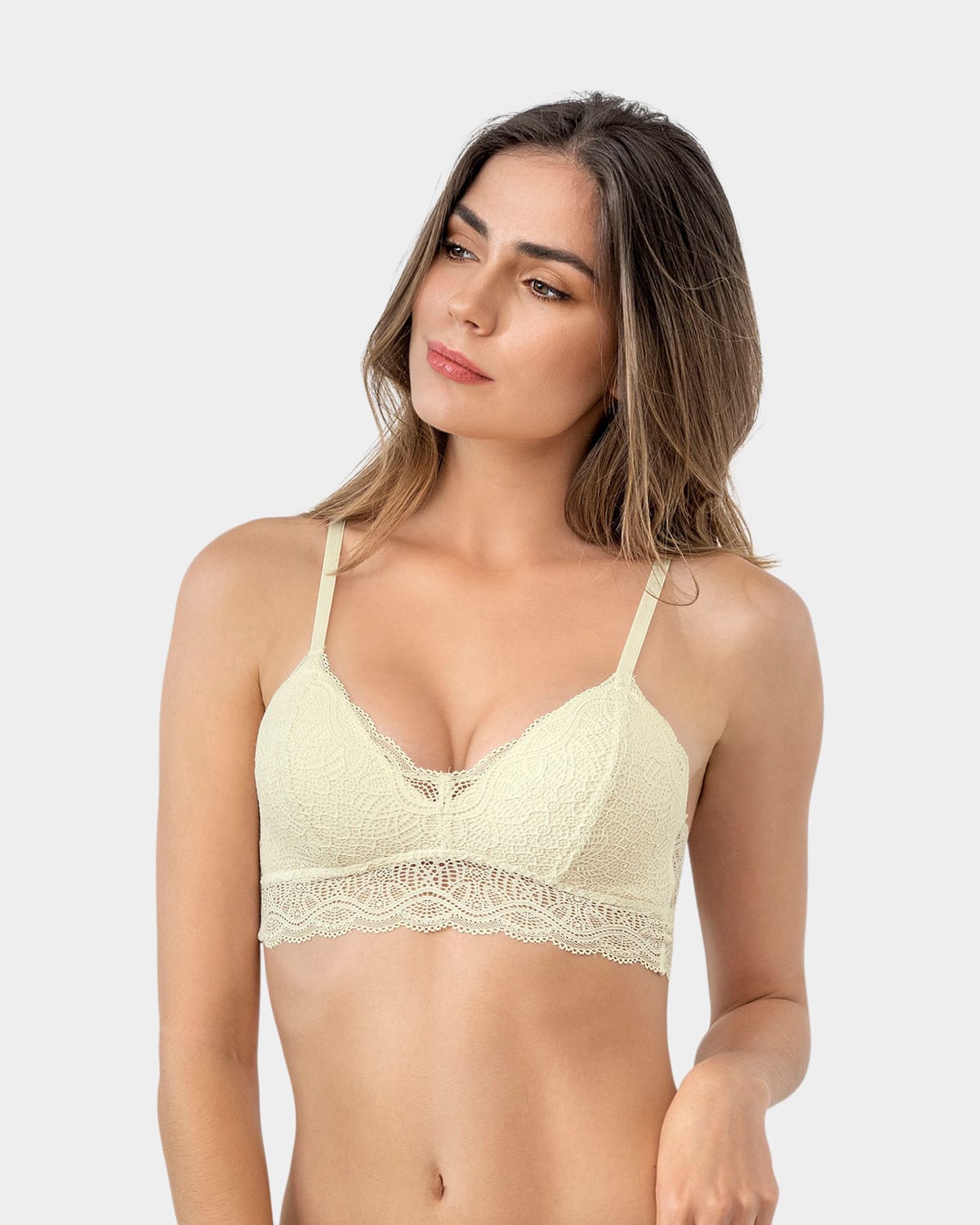  Padded Lace Longline Contour Bralette
