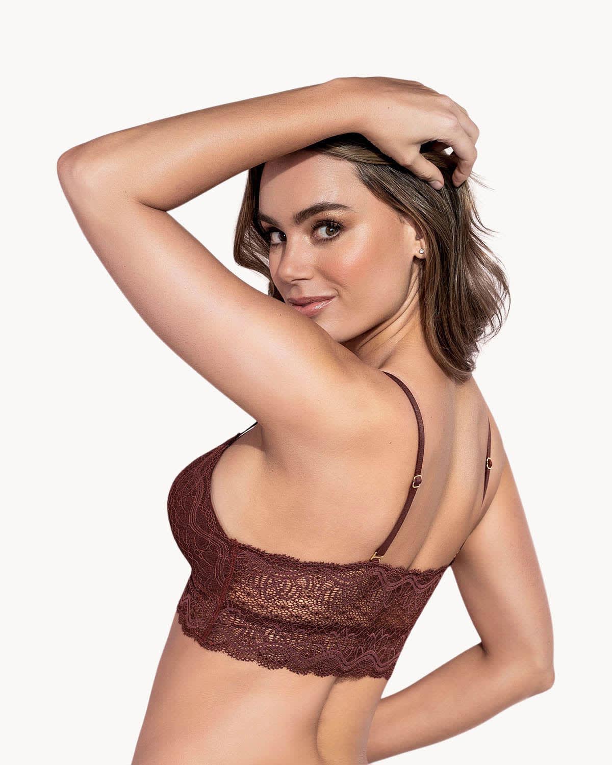  Padded Lace Longline Contour Bralette