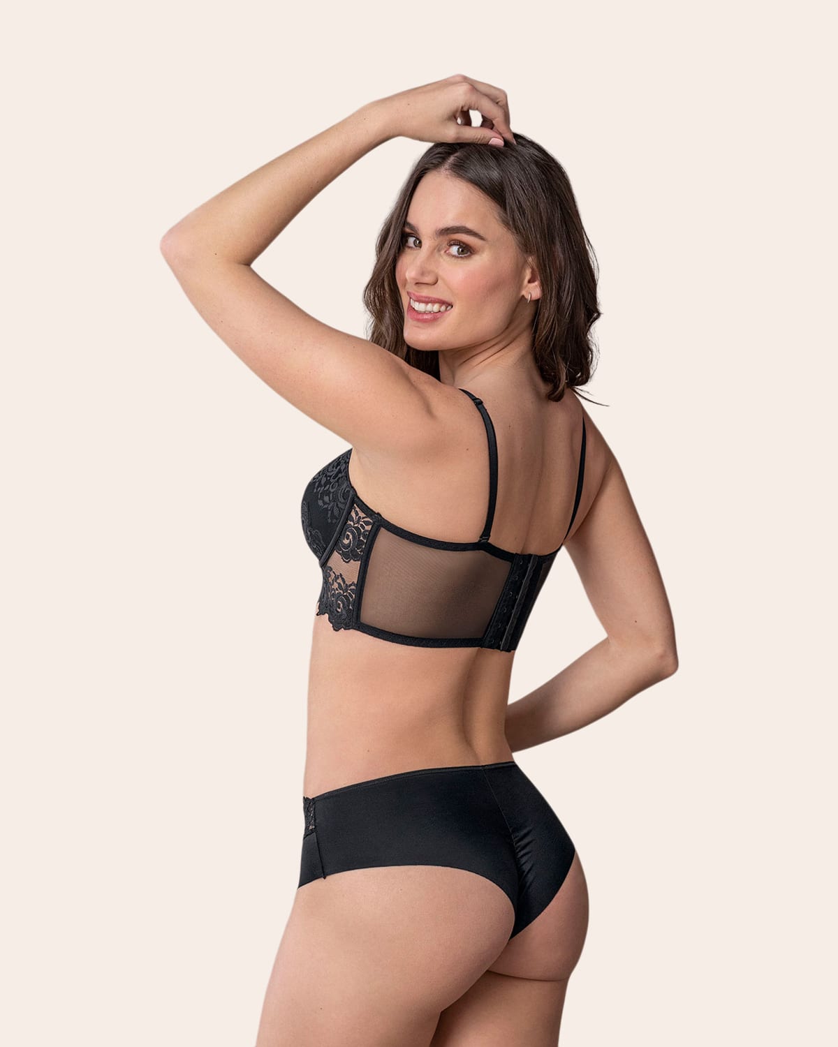  Supportive Underwire Lace Bustier Bra