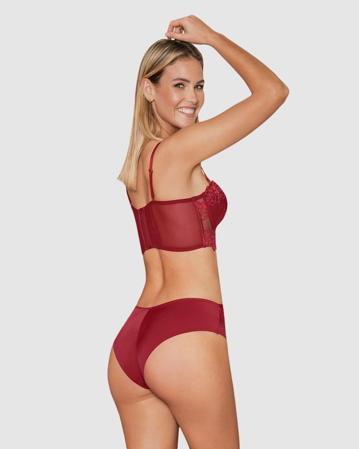  Supportive Underwire Lace Bustier Bra