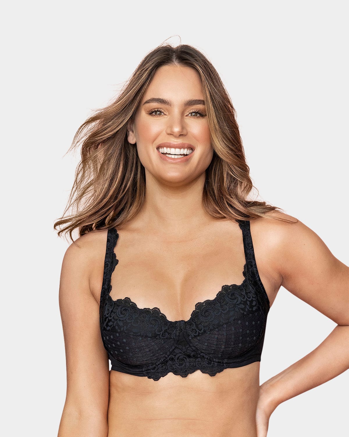  Lovely Lace High Coverage Underwire Bra