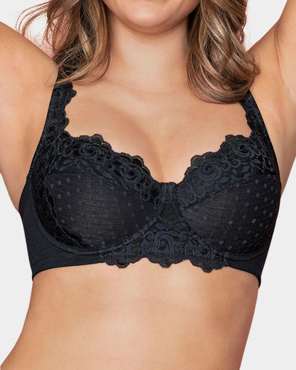  Lovely Lace High Coverage Underwire Bra