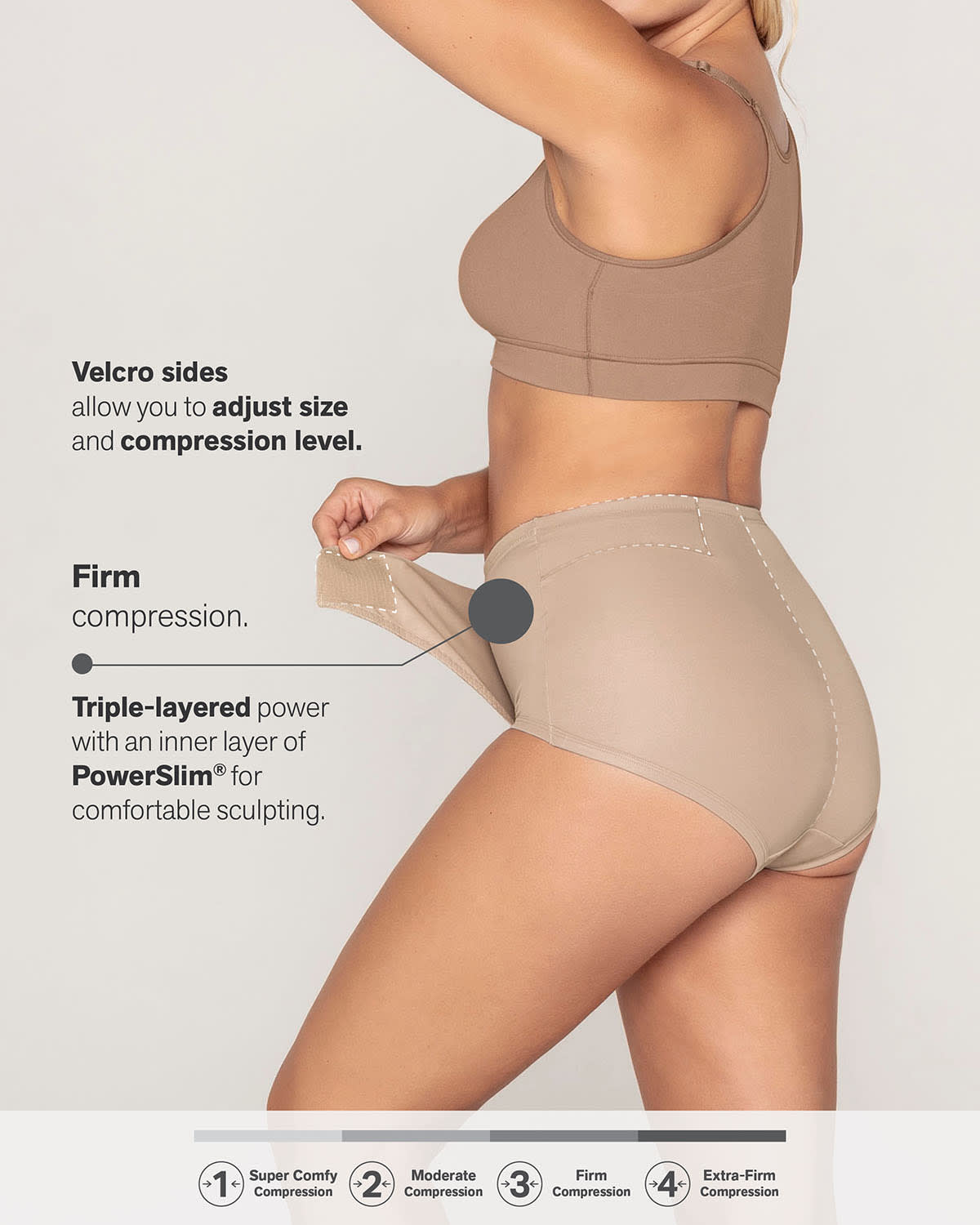  Firm Compression Postpartum Knicker With Adjustable Belly Wrap