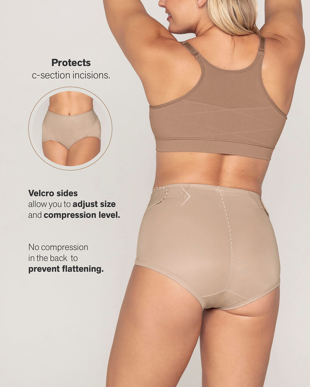  Firm Compression Postpartum Knicker With Adjustable Belly Wrap