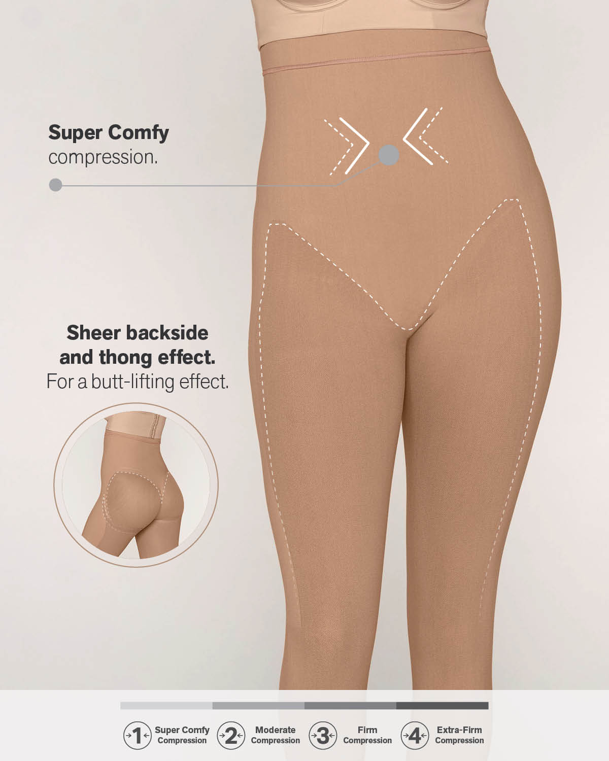  Invisible Butt Lifter Full-Leg Body Shaper