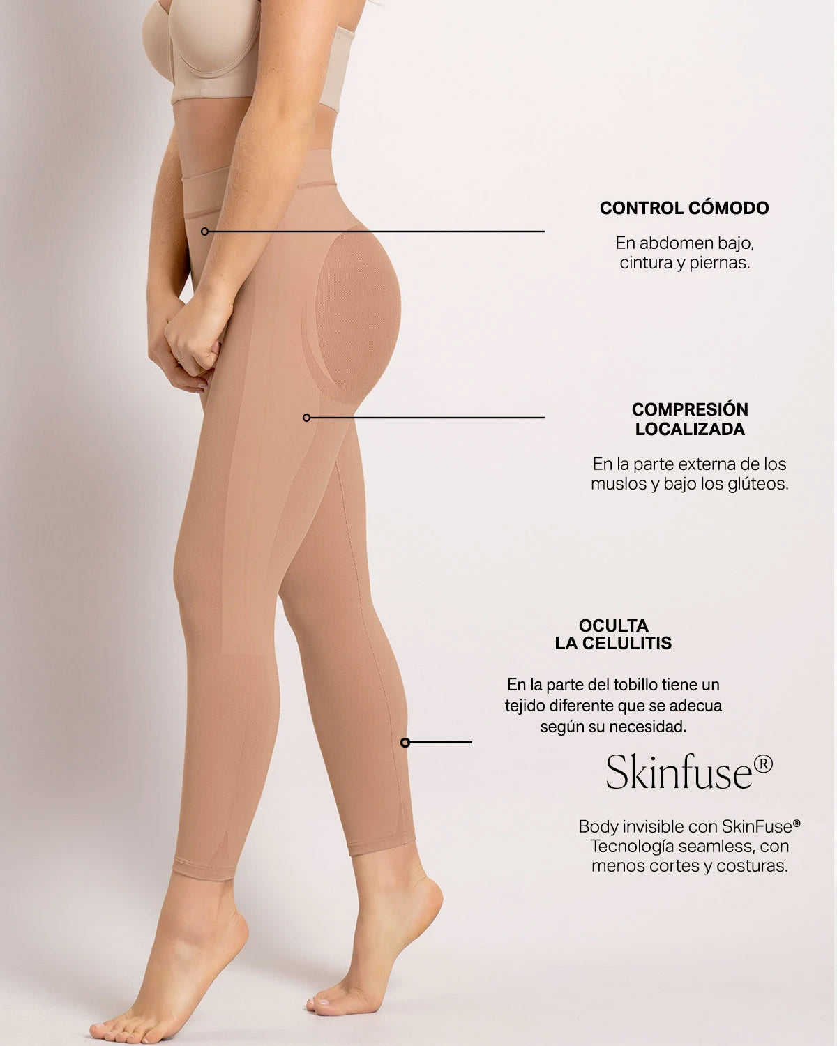  Invisible High-waisted Capri Shaper