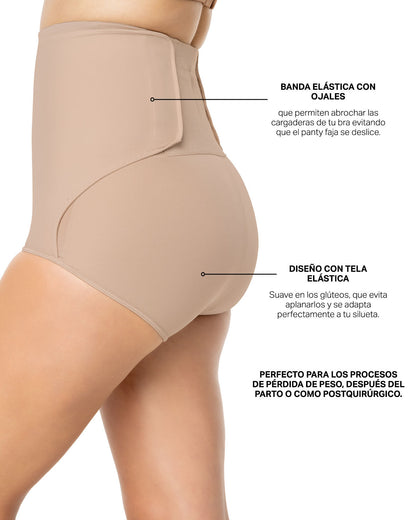  High-Waisted Firm Compression Postpartum Knicker With Adjustable Belly Wrap