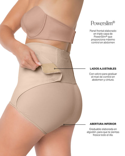  High-Waisted Firm Compression Postpartum Knicker With Adjustable Belly Wrap