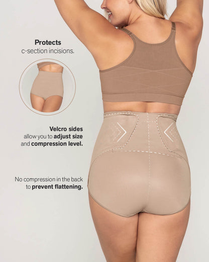  High-Waisted Firm Compression Postpartum Knicker With Adjustable Belly Wrap