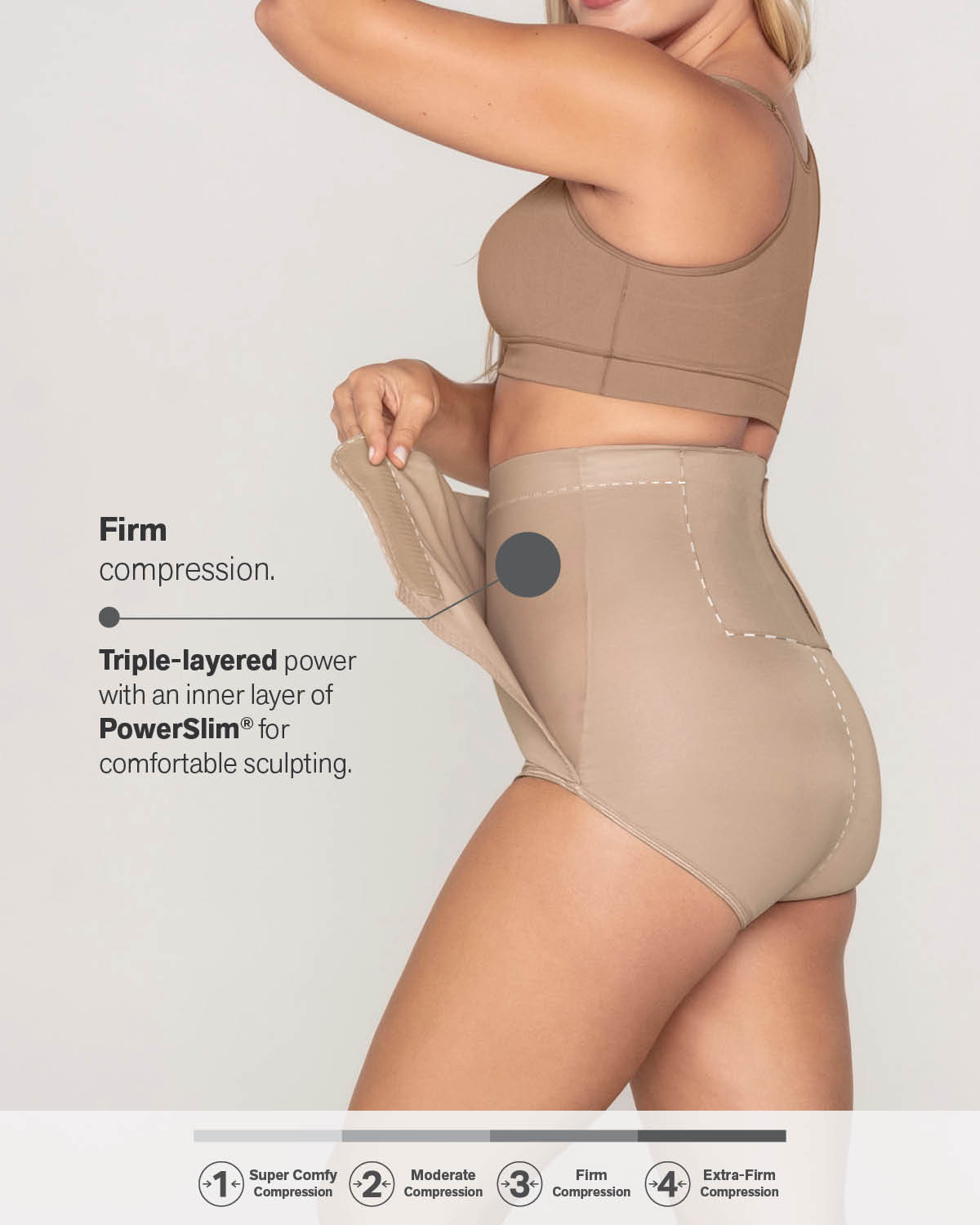  High-Waisted Firm Compression Postpartum Knicker With Adjustable Belly Wrap