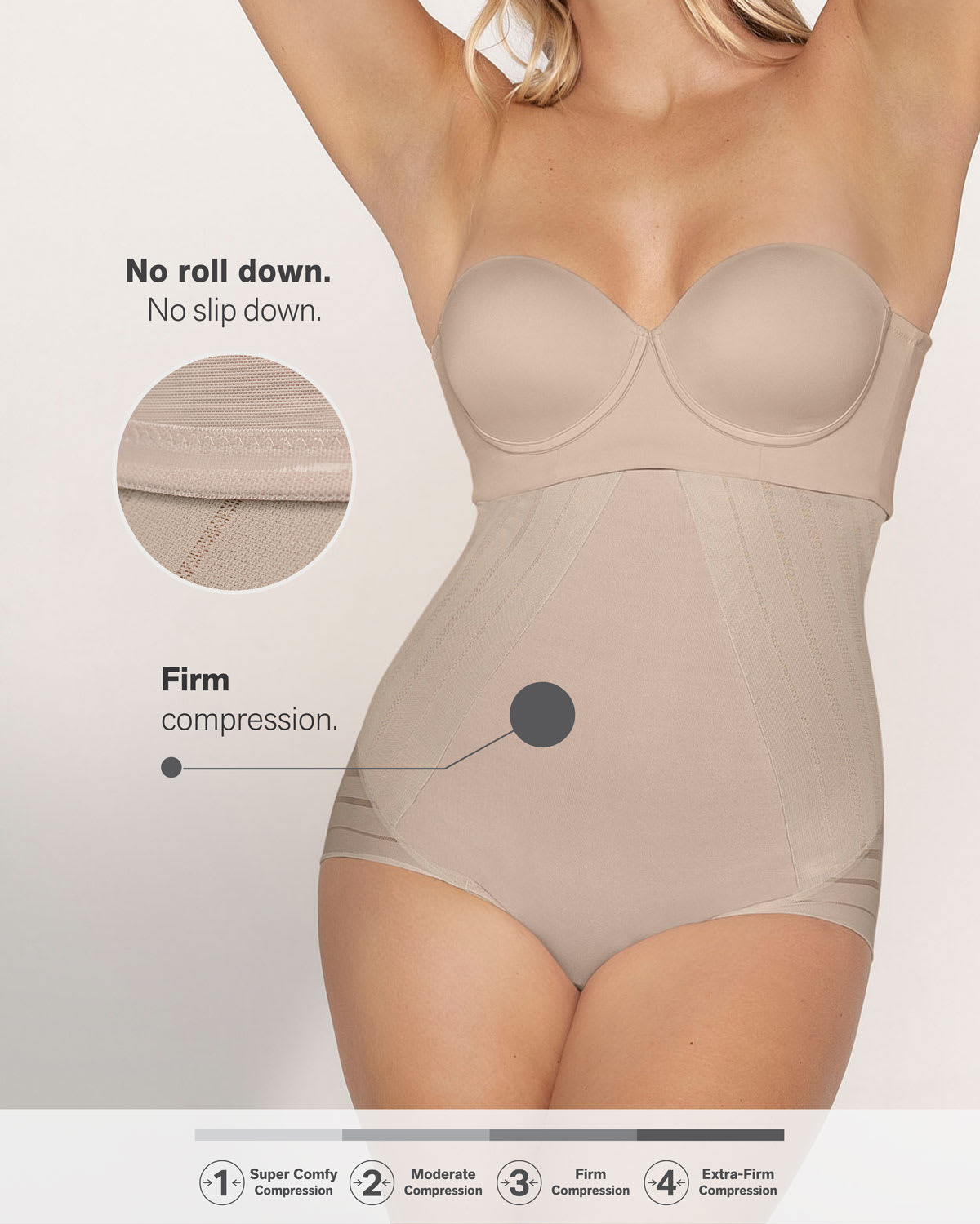  Lace Stripe Extra High-Waisted Sculpting Shaper Knicker