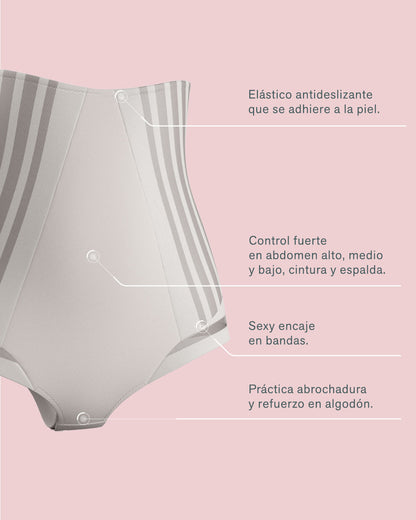  Lace Stripe Extra High-Waisted Sculpting Shaper Knicker