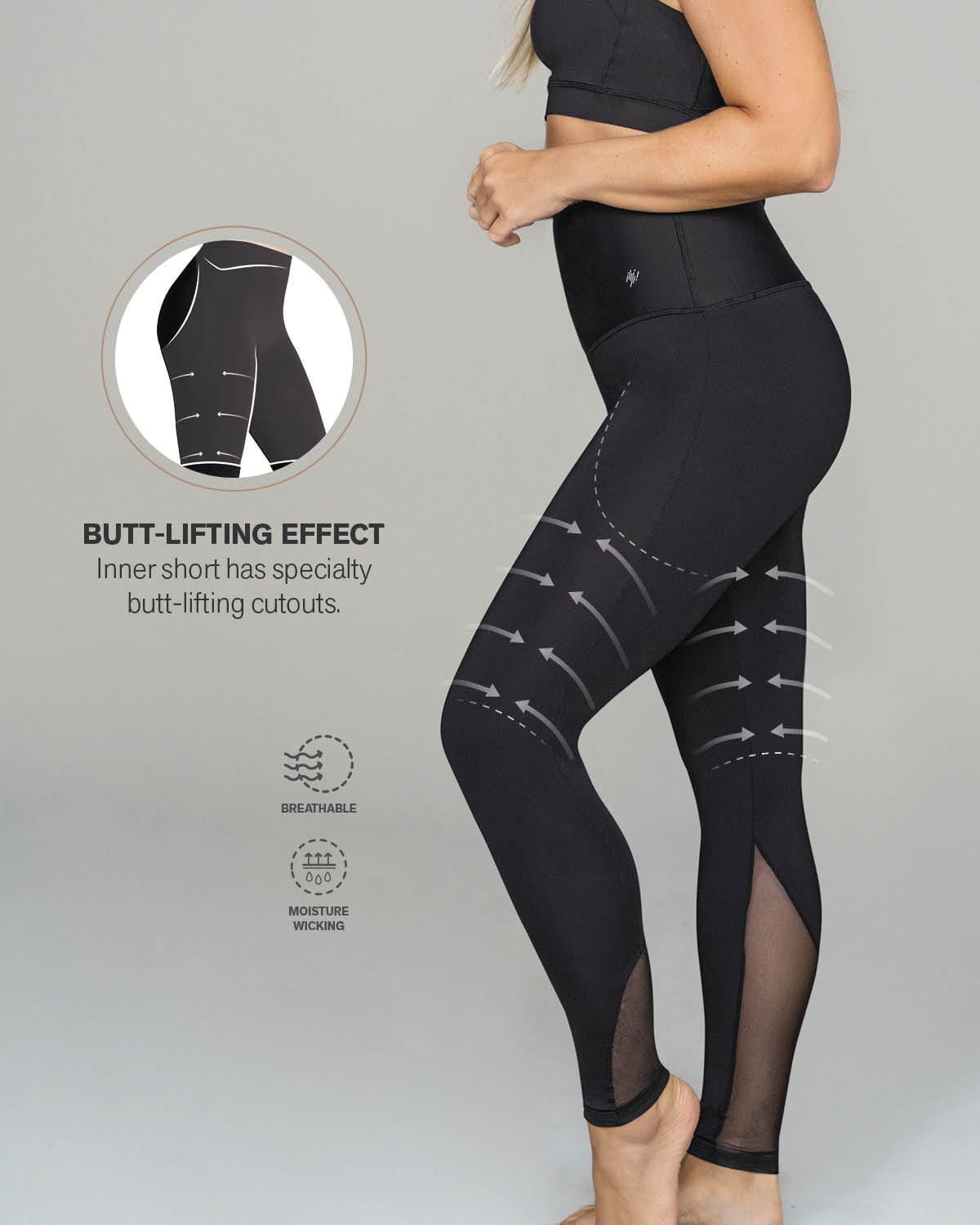  Super-soft Moderate Compression Butt Lift Legging