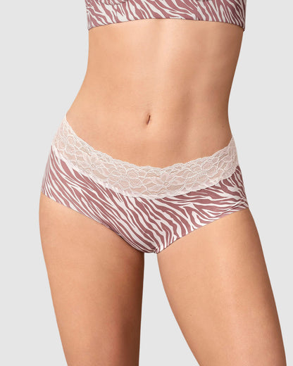  Ultra Light Lace Trim Hipster Knicker