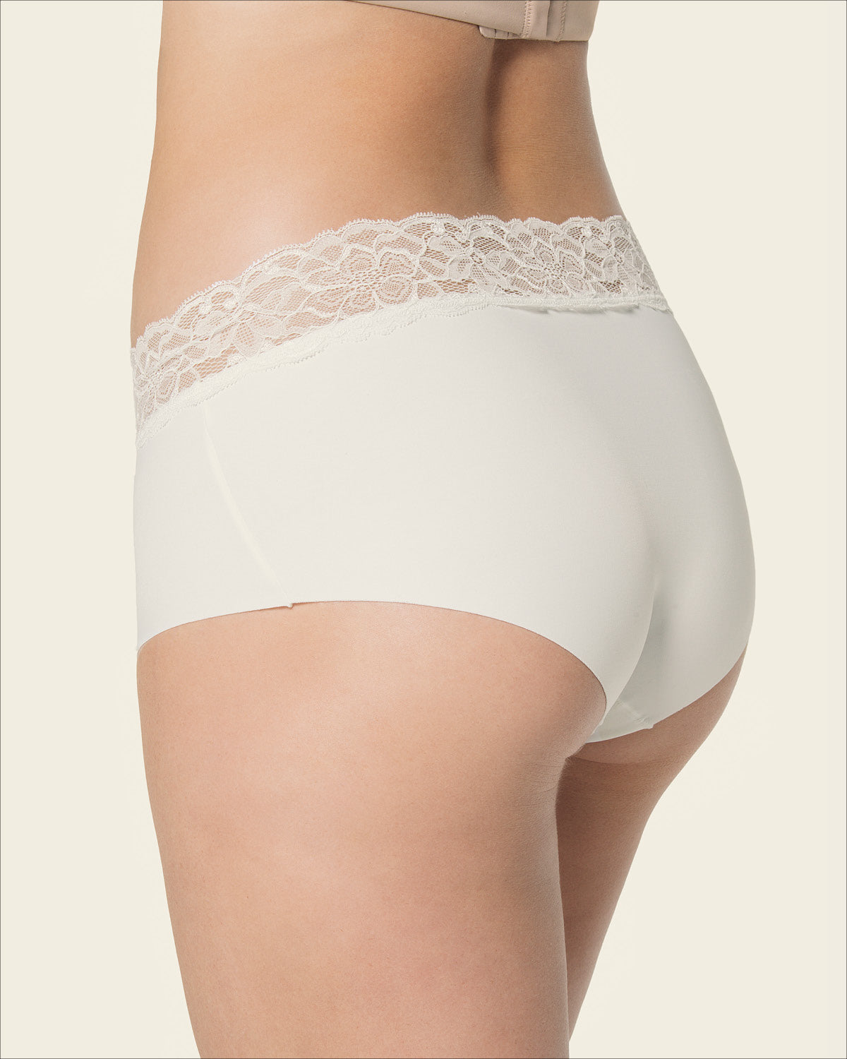  Ultra Light Lace Trim Hipster Knicker