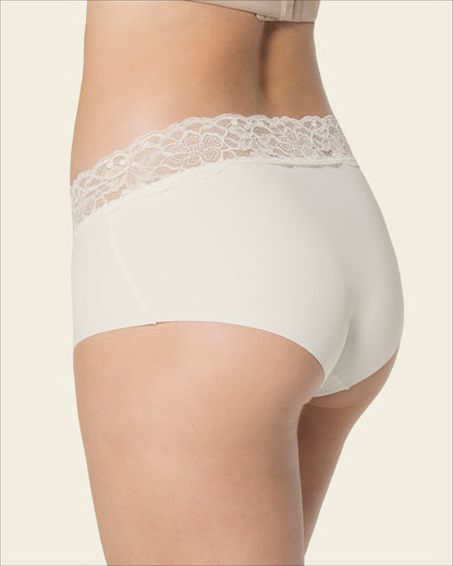  Ultra Light Lace Trim Hipster Knicker