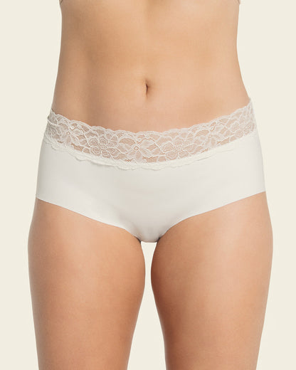  Ultra Light Lace Trim Hipster Knicker