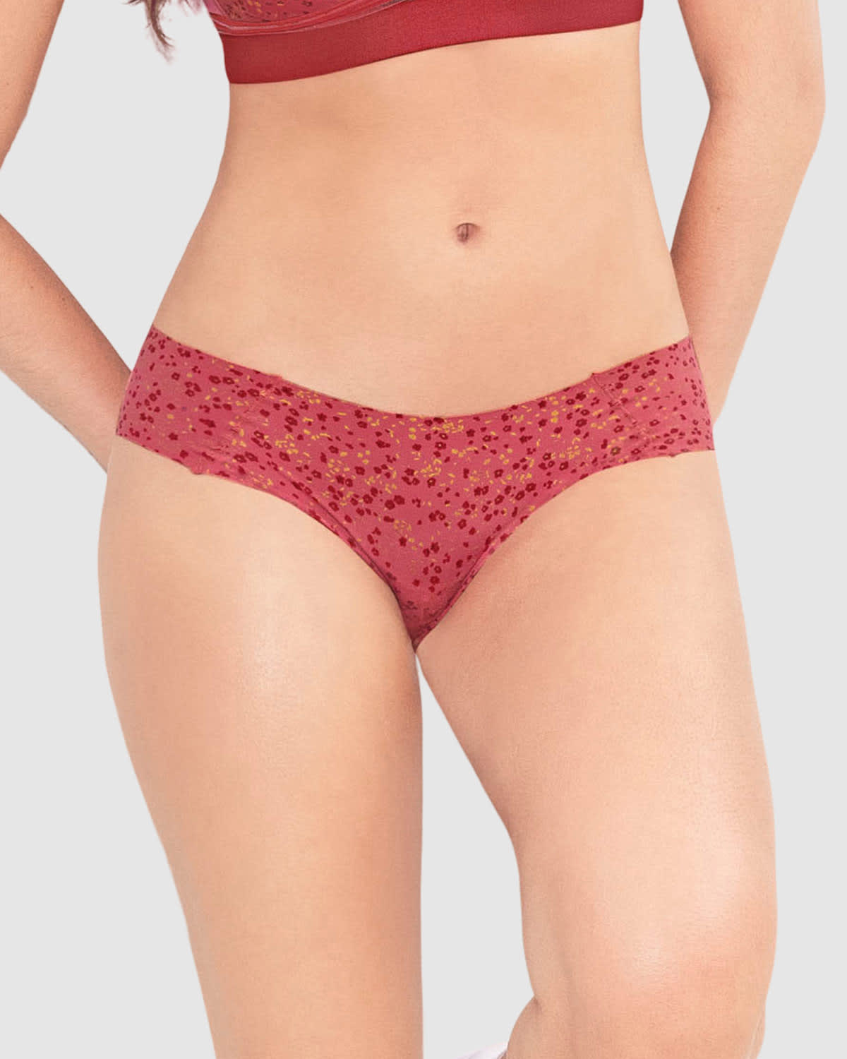  Seamless Hipster Knicker With Decorative Contrast Stitching