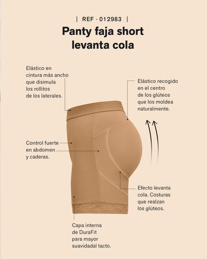  Mid-Rise Sculpting Butt Lifter Shaper Short