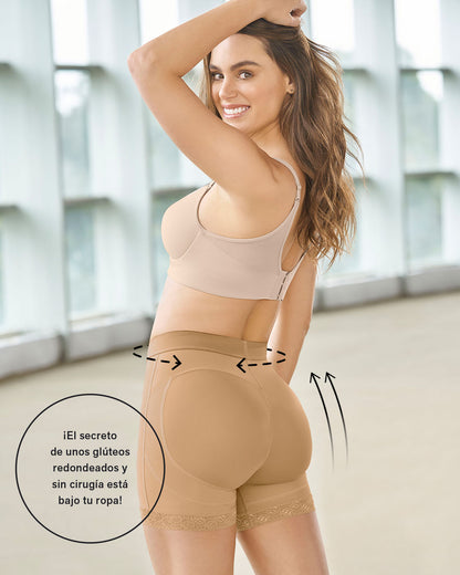  Mid-Rise Sculpting Butt Lifter Shaper Short