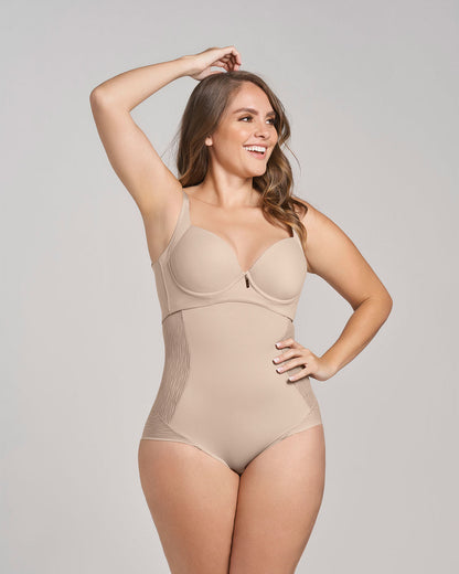  High-Waisted Tulle-Lined Shapewear Knicker Mild Tummy Control