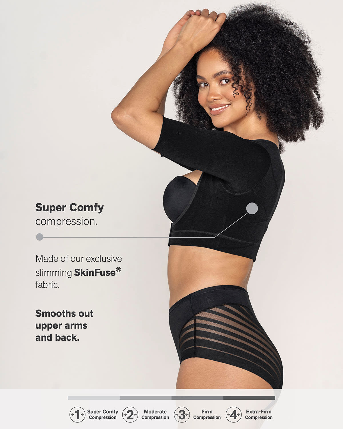  Seamless Upper Arm Shaper Slimming Compression Vest With Posture Corrector