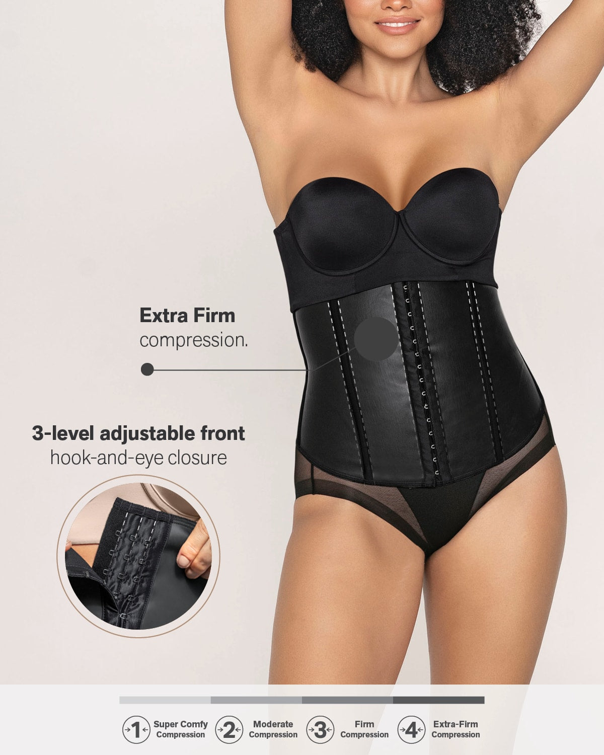  Latex Waist Trainer With Extra-Firm Compression