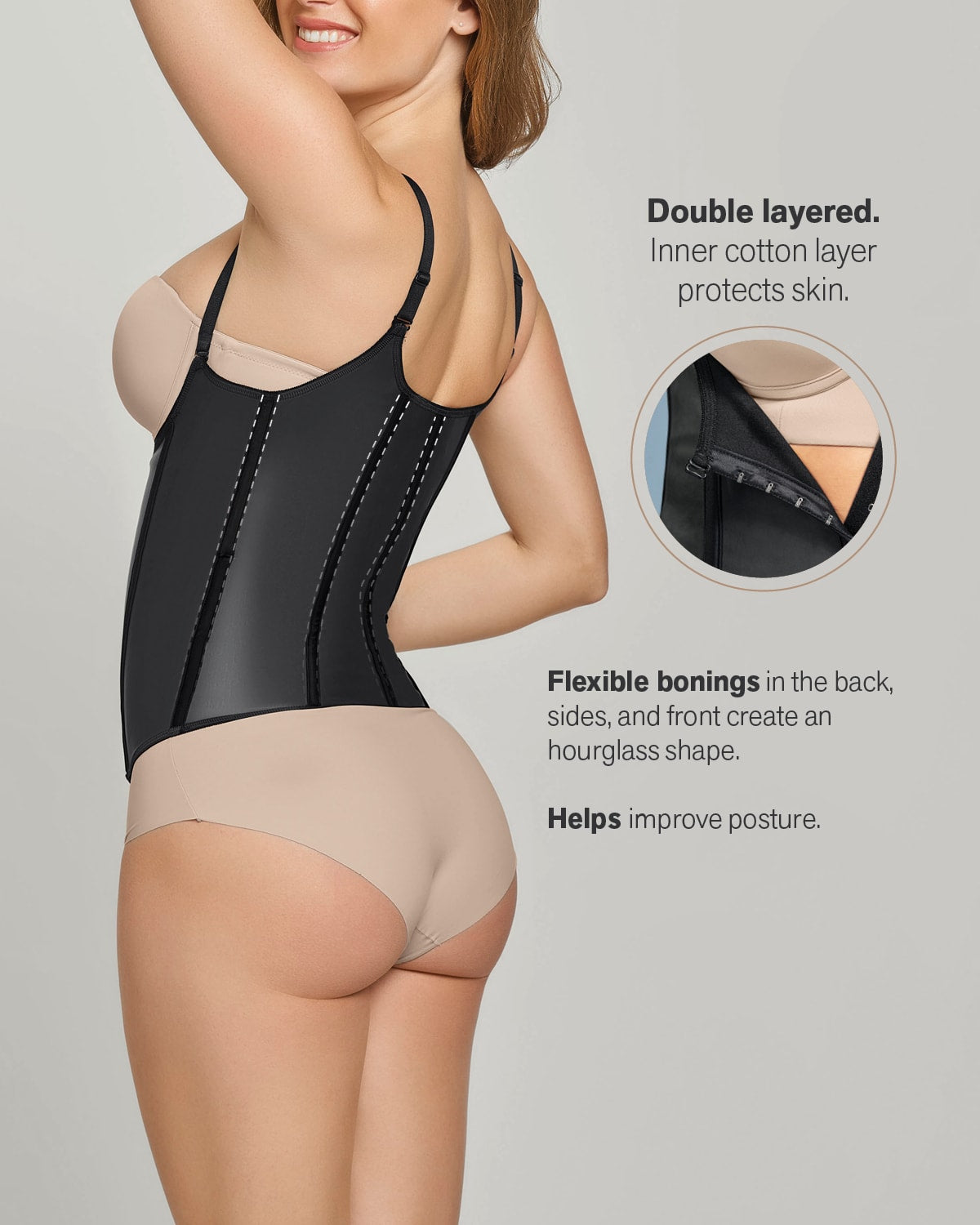  Latex Waist Trainer Vest With Extra-Firm Compression