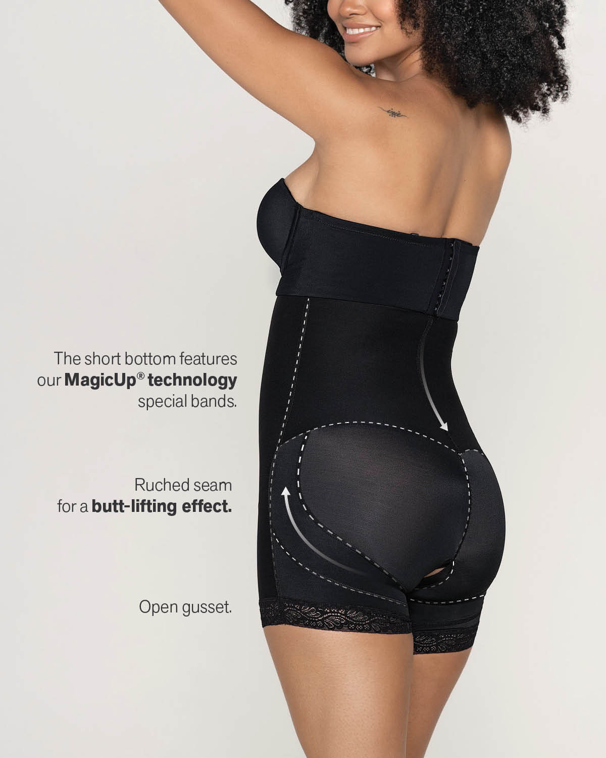  Firm Tummy Control Strapless Shaper With Butt Lifter
