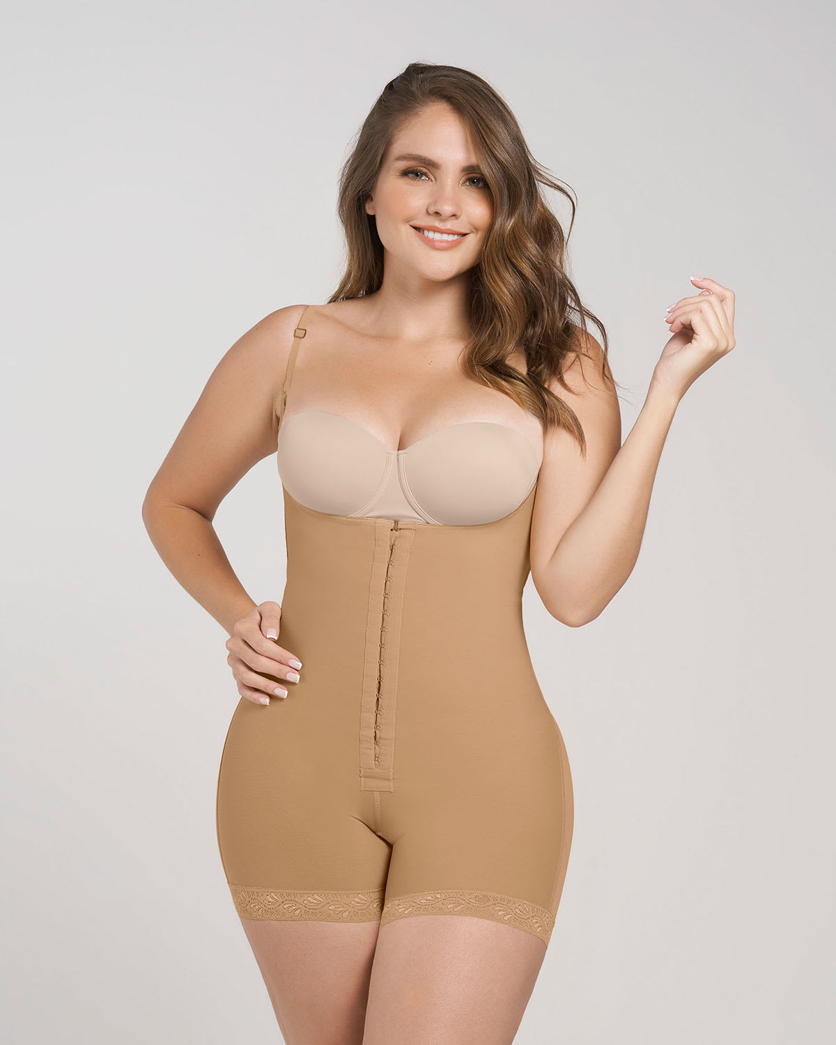  Firm Compression Boyshort Body Shaper With Butt Lifter (Front Hook-and-Eye Closure)