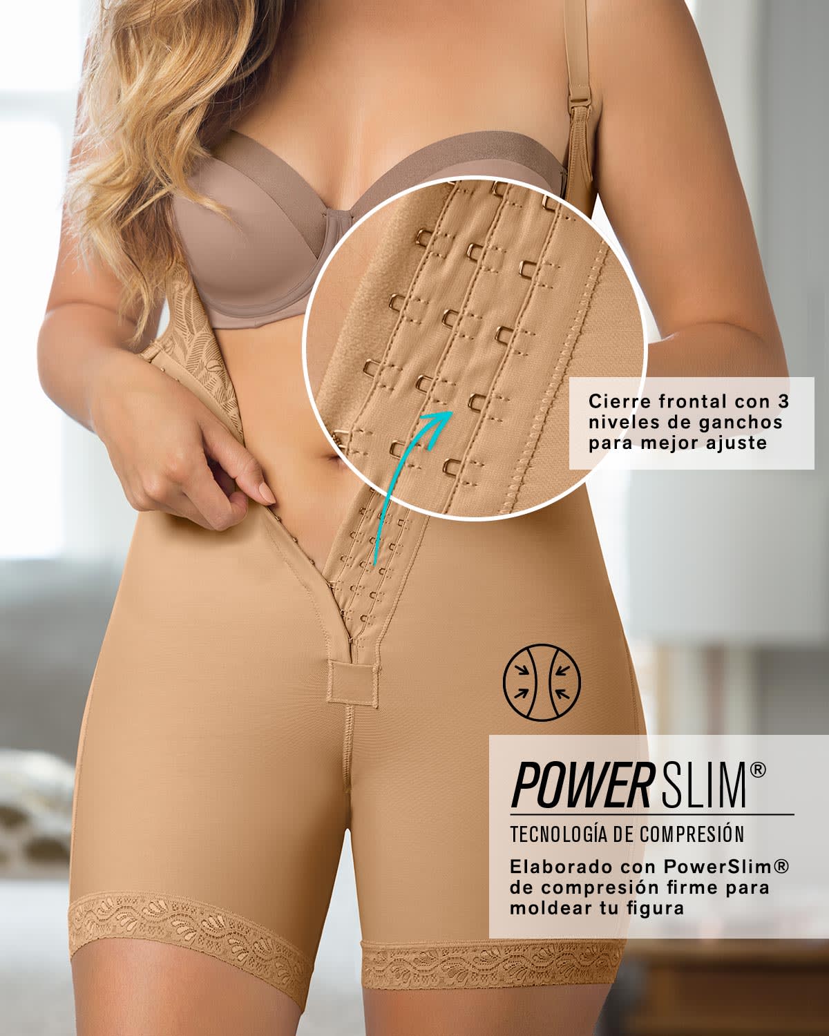  Firm Compression Boyshort Body Shaper With Butt Lifter (Front Hook-and-Eye Closure)