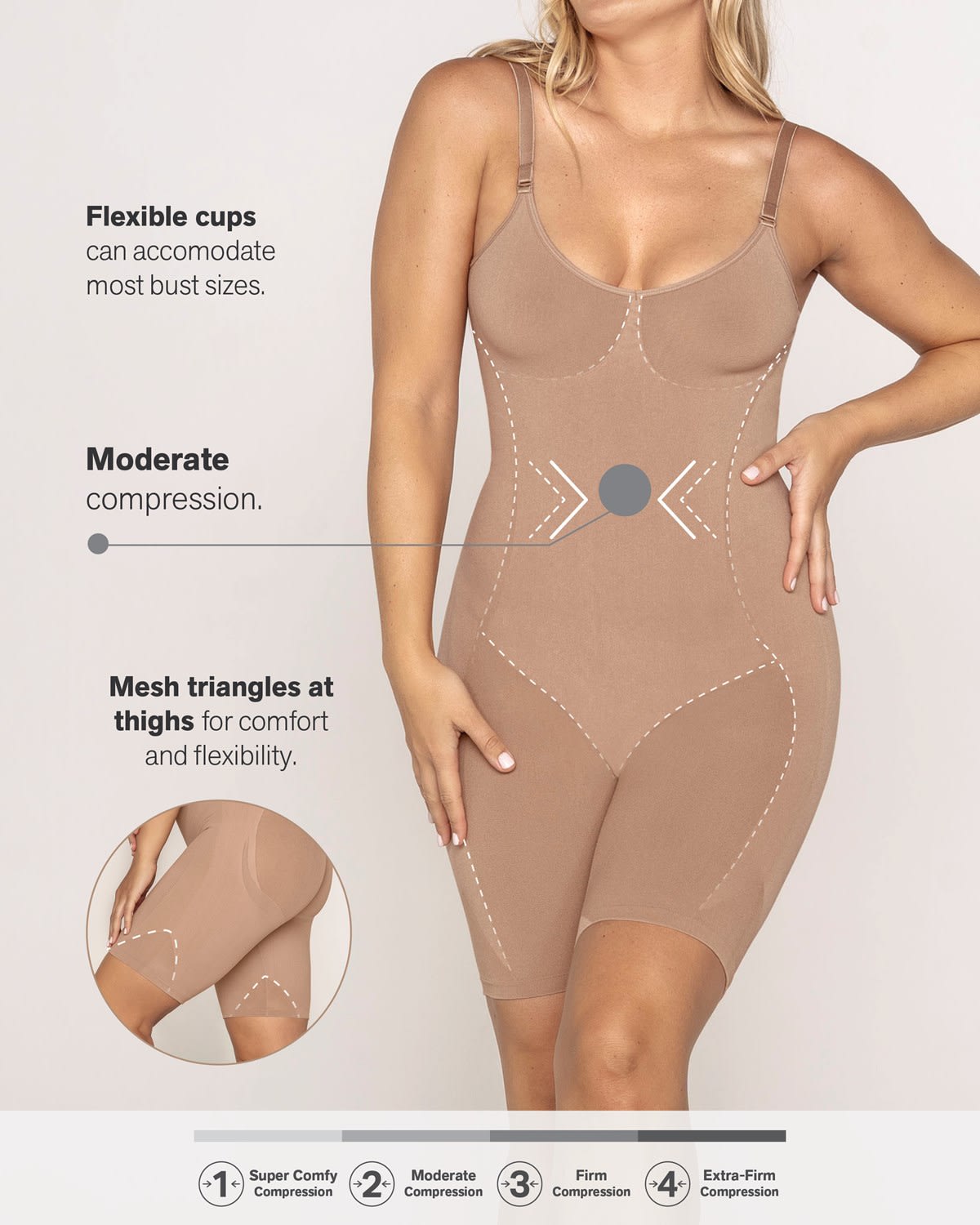  Full Coverage Seamless Shaping Bodysuit
