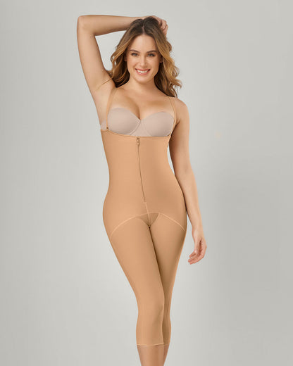  Hook-and-Zip Mid-Calf Sculpting Body Shaper