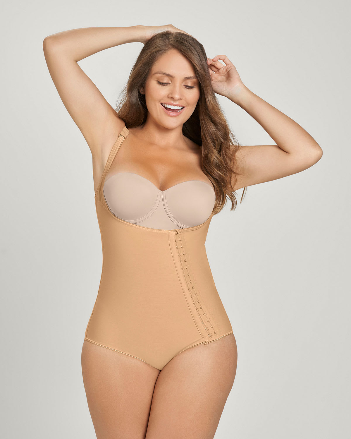  Post-Surgical Firm Body Shaper Diagonal Hook-and-Eye
