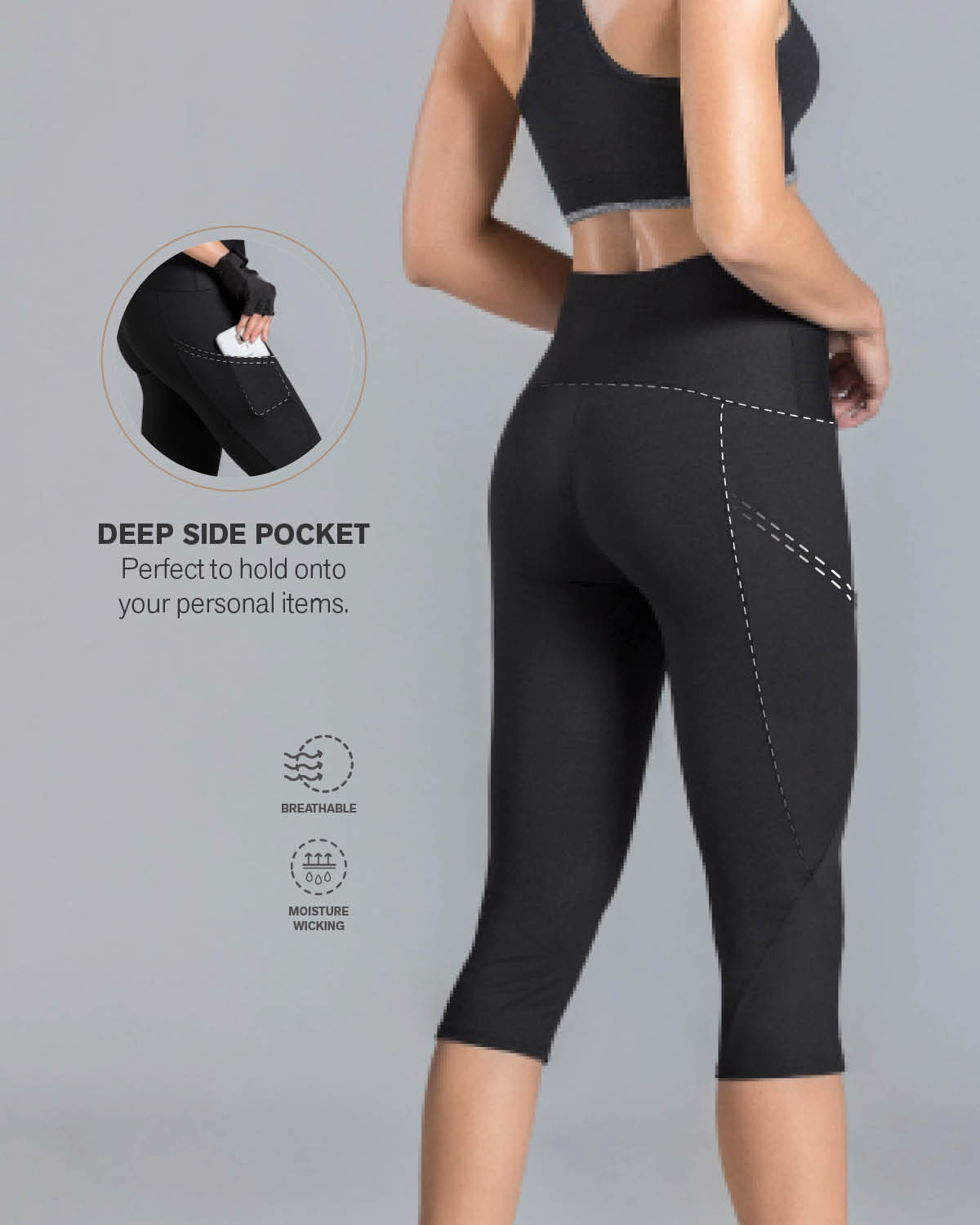 High-Waisted Side Pocket Shaper Legging