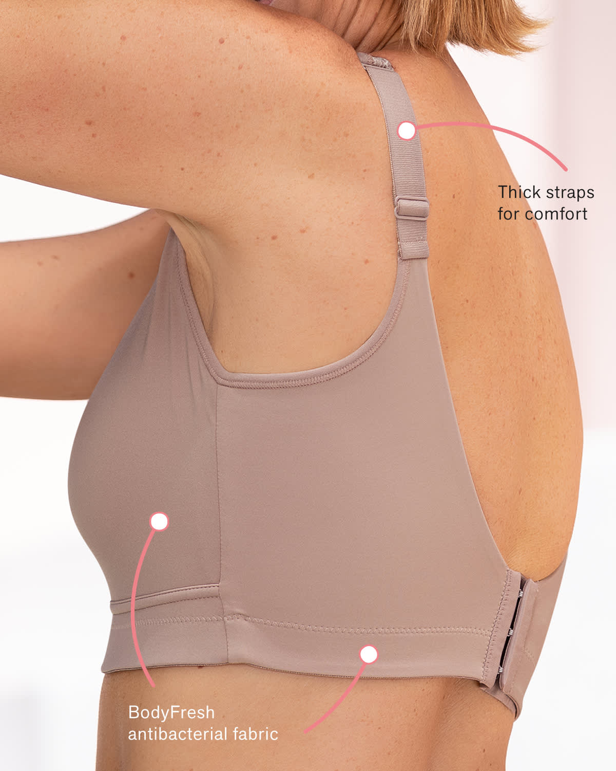 Pocketed Mastectomy Bra Wireless Lace Removable Padding