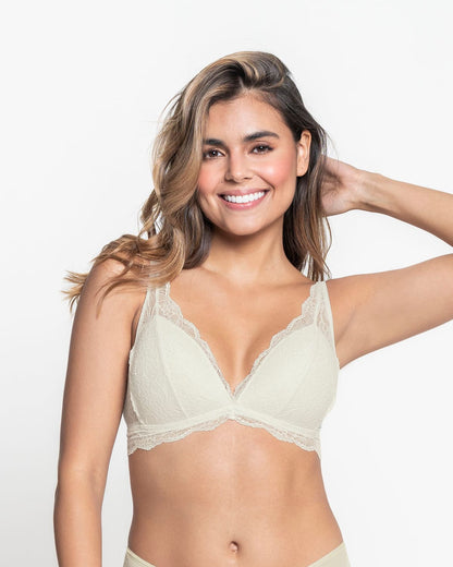  Scalloped Lace Wireless Bralette