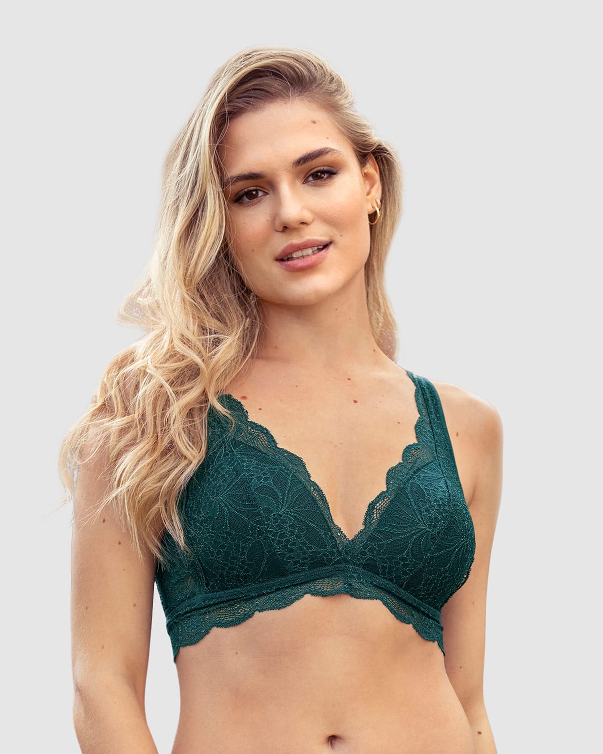  Scalloped Lace Wireless Bralette
