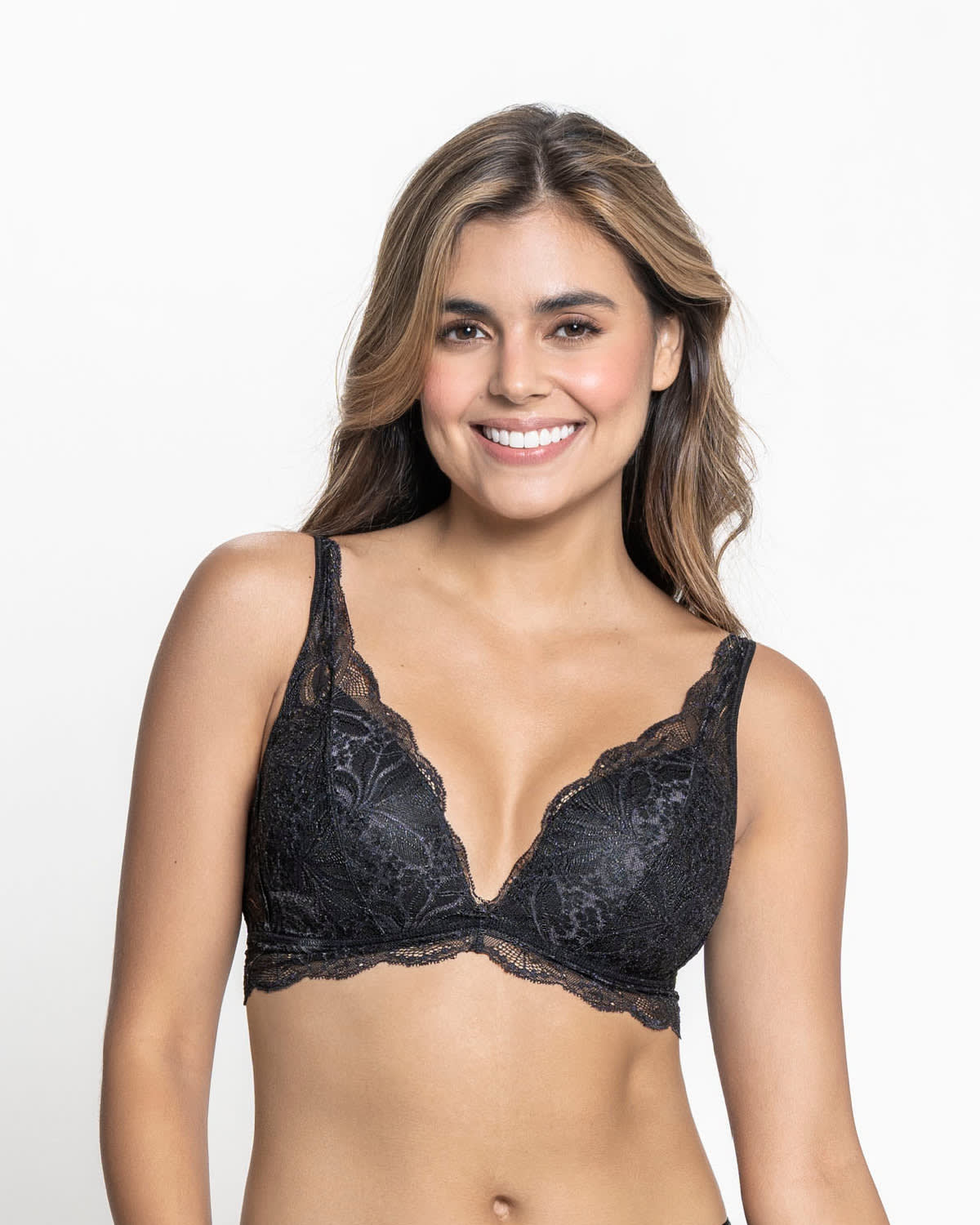  Scalloped Lace Wireless Bralette