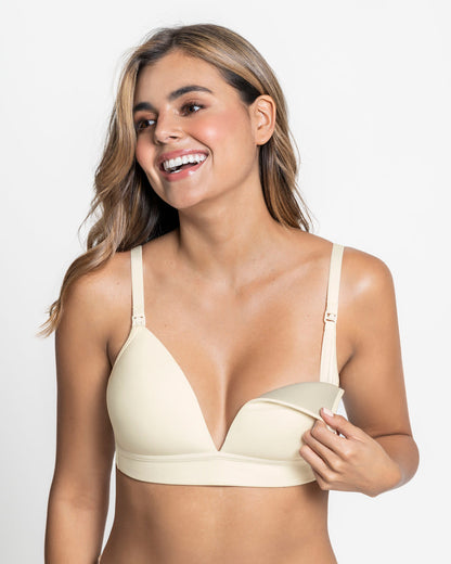  Nursing Bra With Antibacterial Technology & Accessory To Detach Cups