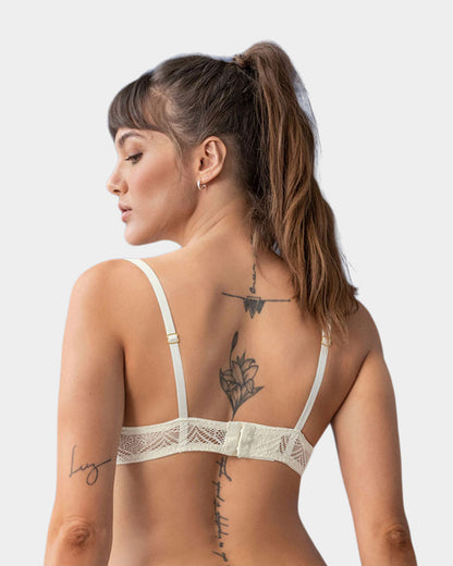  Sheer Lace Bralette With Underwire