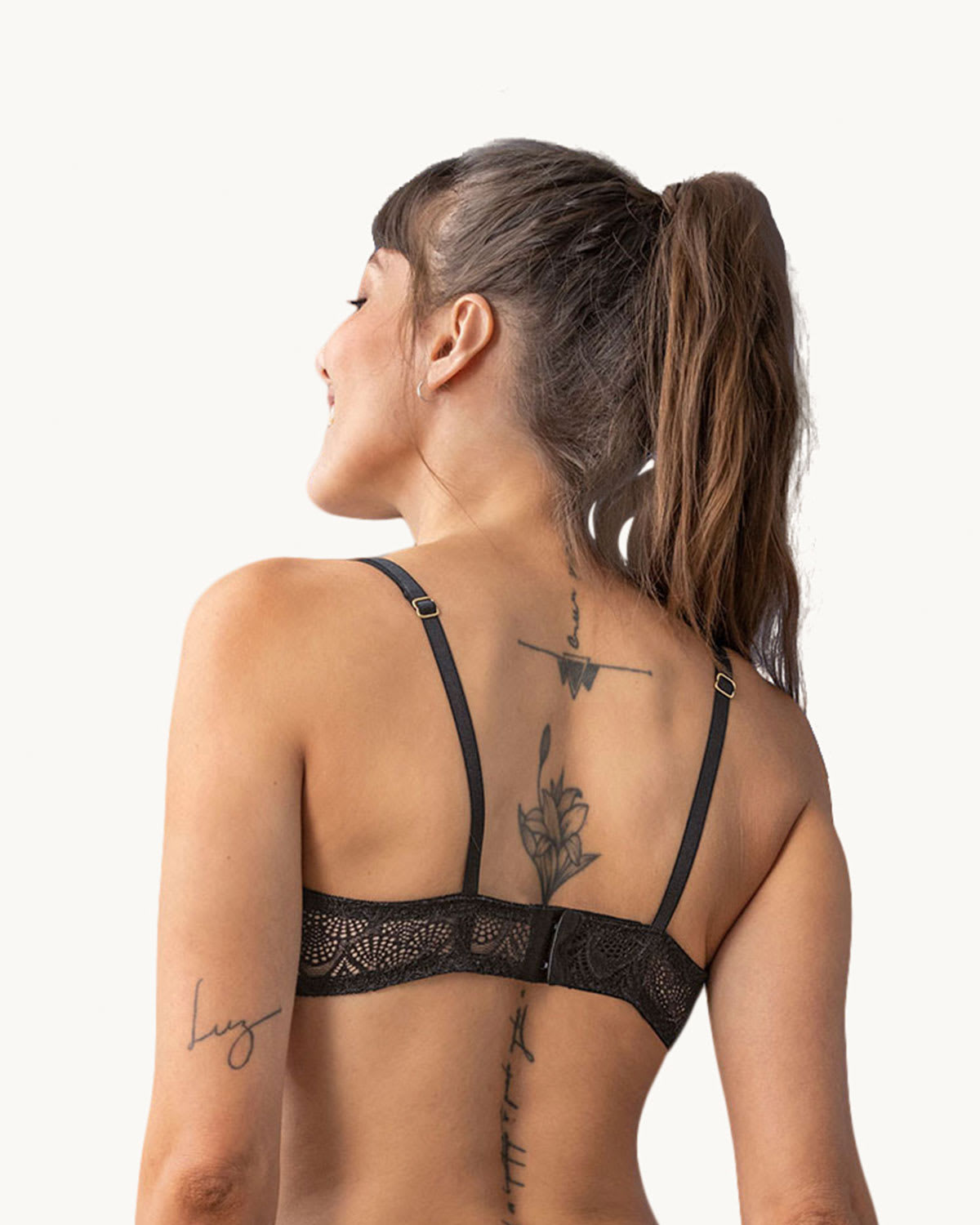  Sheer Lace Bralette With Underwire