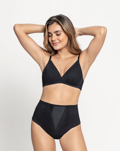  Feather Fresh High-tech Wireless Tulle Overlay V-neck Bralette