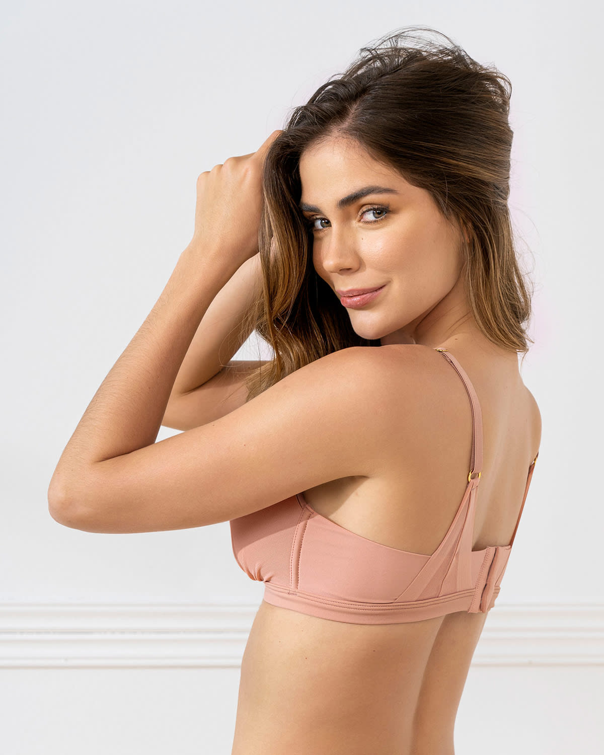  Feather Fresh High-tech Wireless Tulle Overlay V-neck Bralette