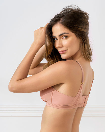  Feather Fresh High-tech Wireless Tulle Overlay V-neck Bralette