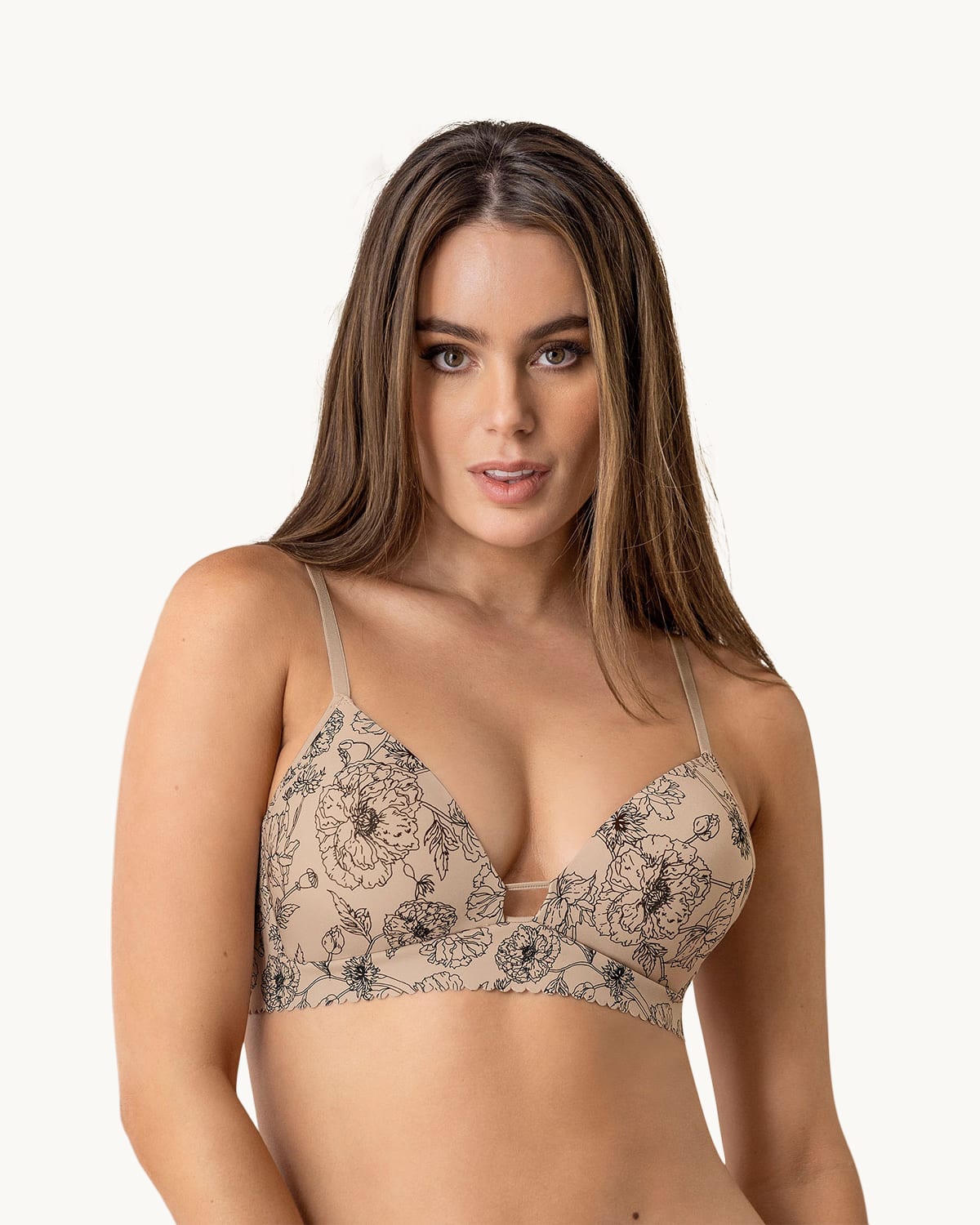  Plunge Wireless Scalloped Trim Bra The Perfect Comfort Bra